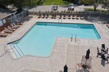 Outdoor pool with sundeck